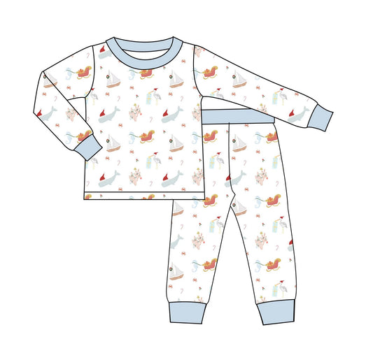 Christmas On The Coast Bamboo Two Piece Pajamas