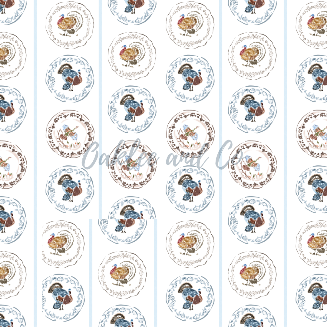 Turkey Plates Zippie Pajama *ETA May*