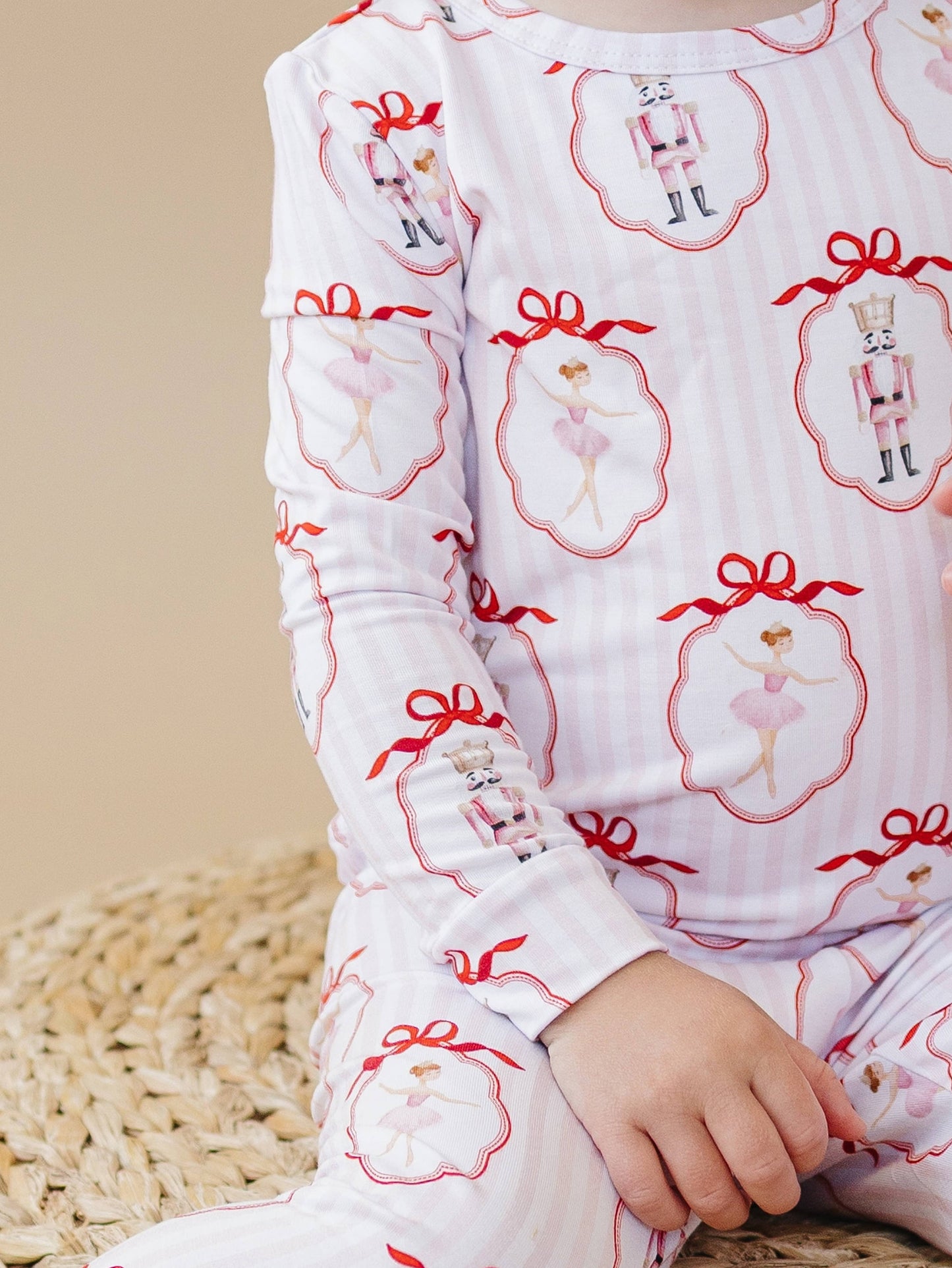 Christmas & Holidays Bamboo Two Piece Set | Pink Nutcracker