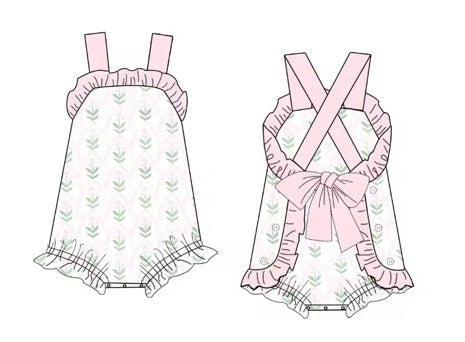 Floral Block Print Sunsuit