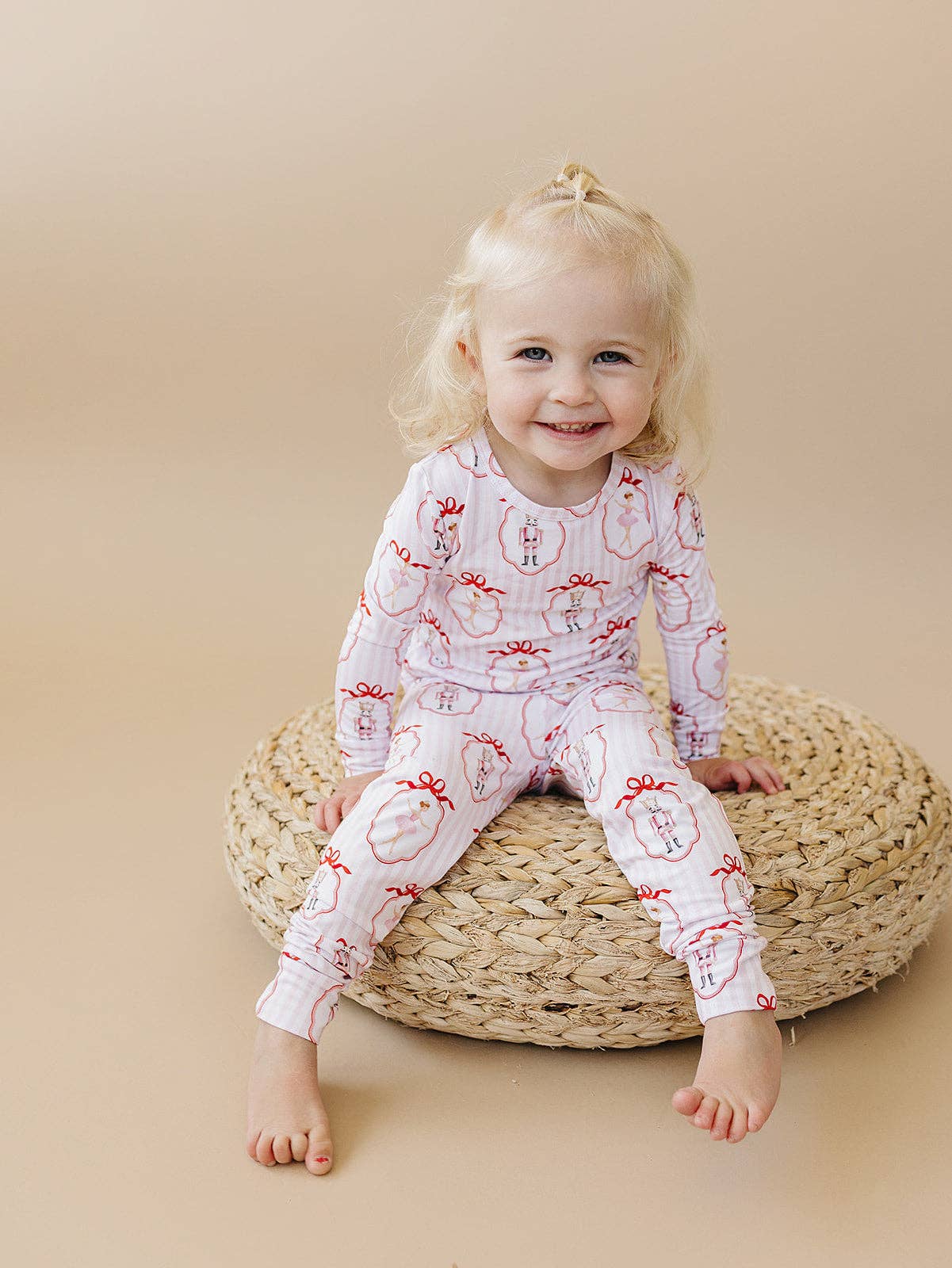 Christmas & Holidays Bamboo Two Piece Set | Pink Nutcracker