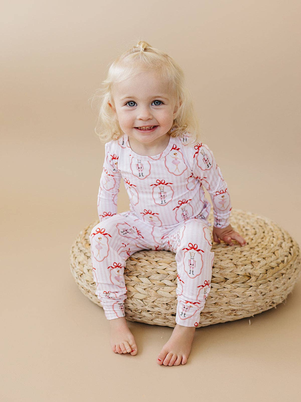 Christmas & Holidays Bamboo Two Piece Set | Pink Nutcracker