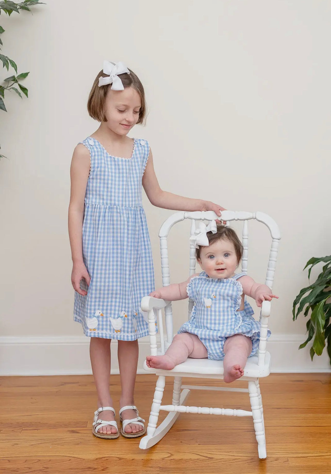 Goose Lace Bow Ruffle Sunsuit