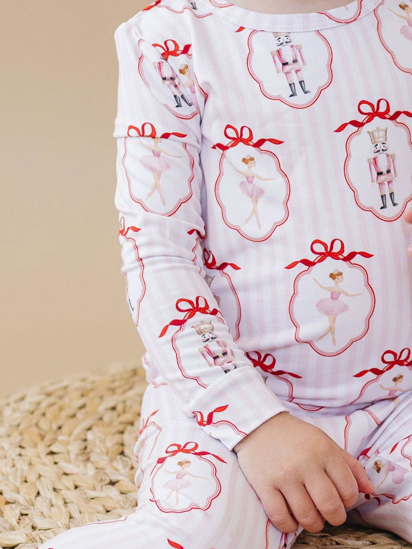 Christmas & Holidays Bamboo Two Piece Set | Pink Nutcracker