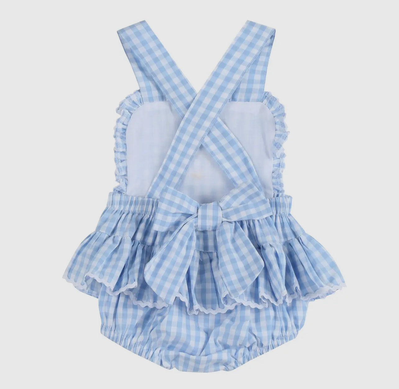 Goose Lace Bow Ruffle Sunsuit