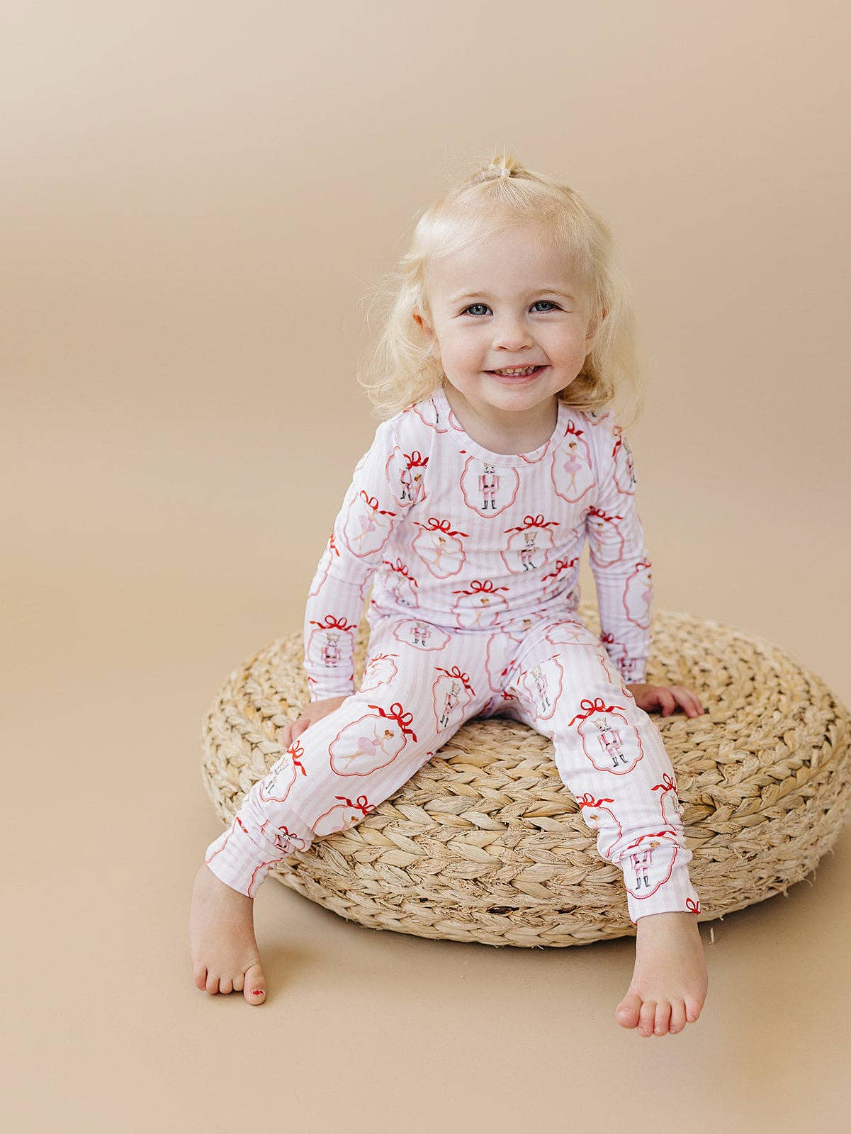 Christmas & Holidays Bamboo Two Piece Set | Pink Nutcracker