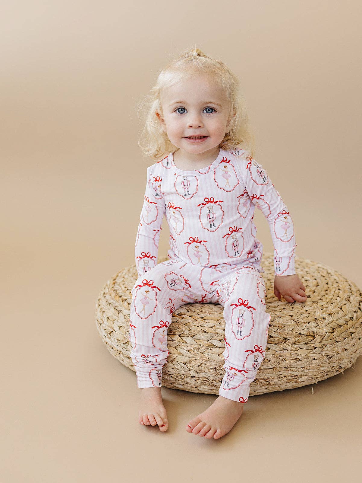 Christmas & Holidays Bamboo Two Piece Set | Pink Nutcracker