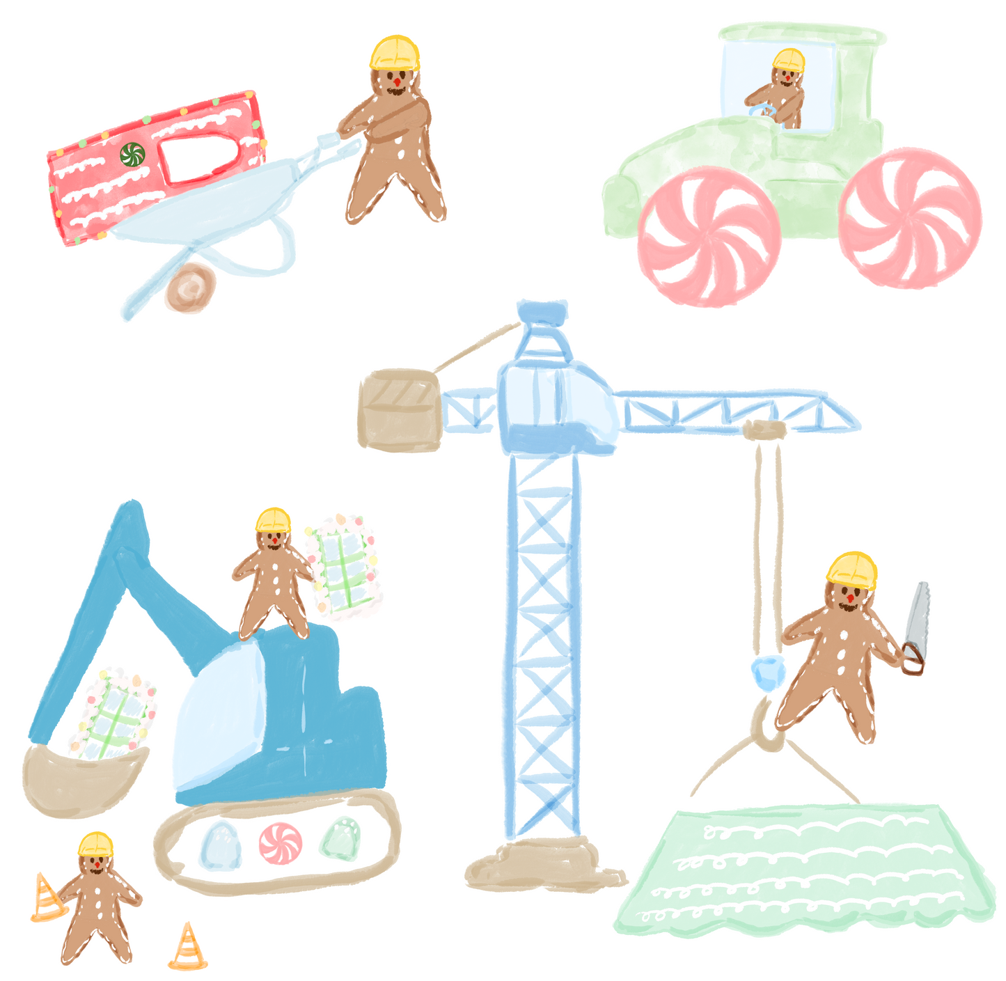 Gingerbread Construction Pant Set