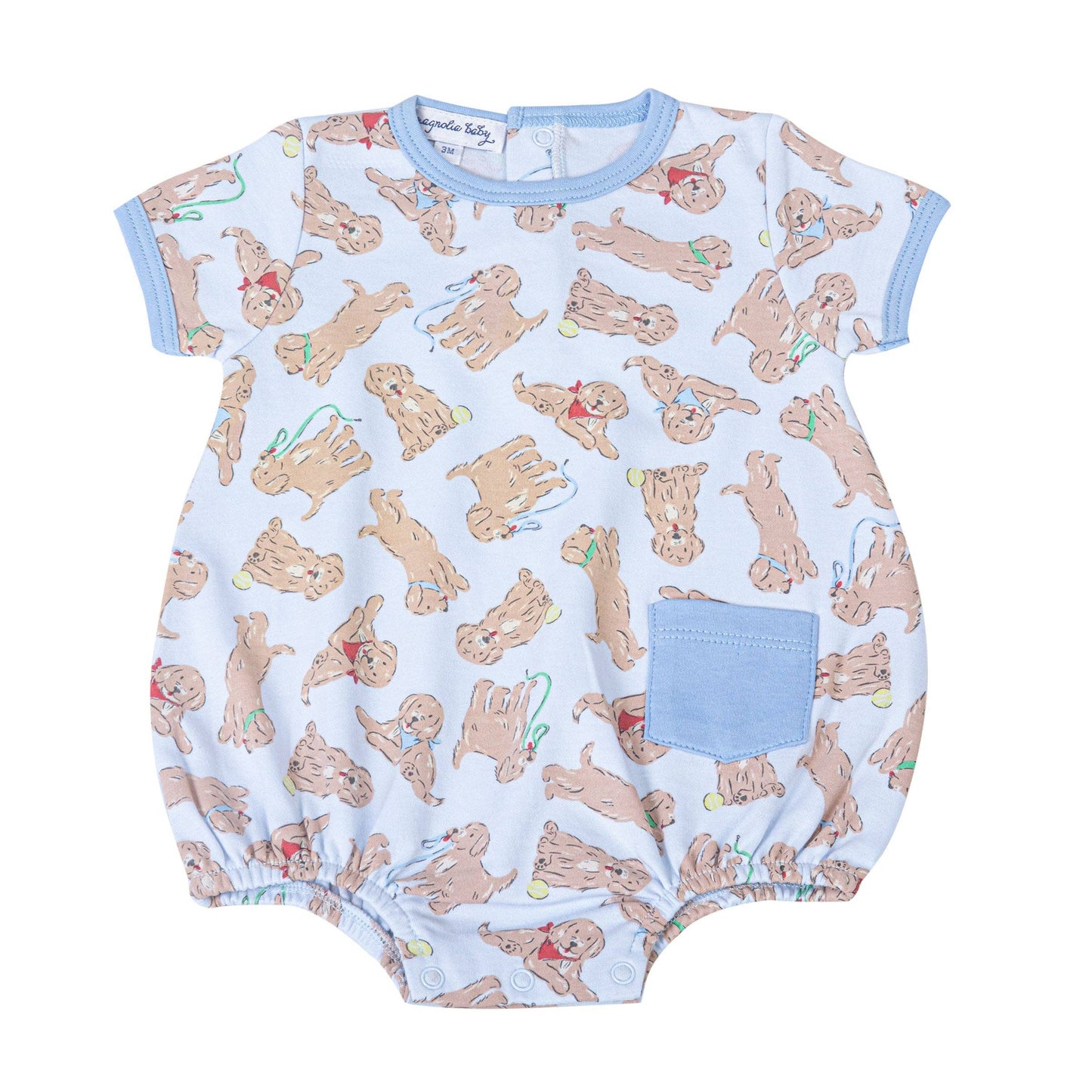 Golden Pup Bubble - Light Blue