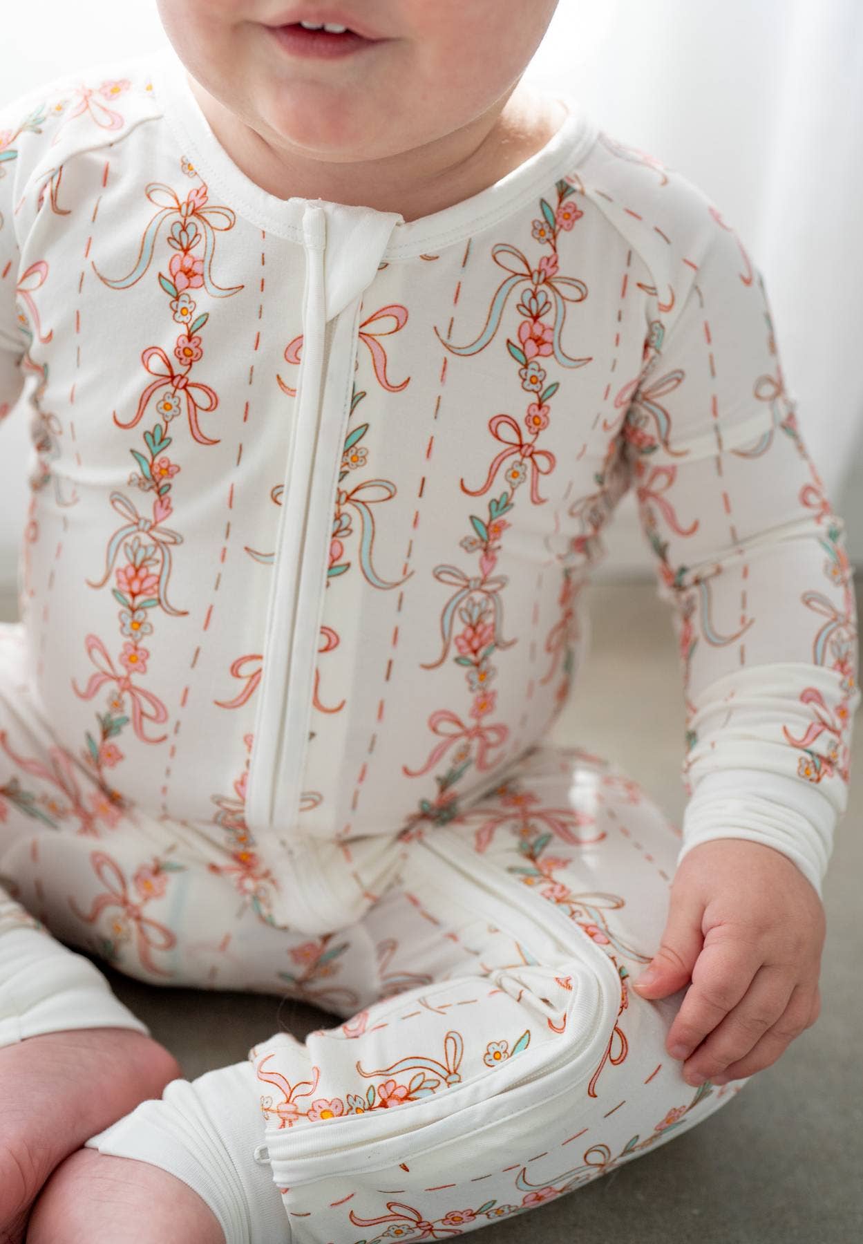 Springtime Floral Garland 🌸🎀 | Kids Convertible Zippy PJ