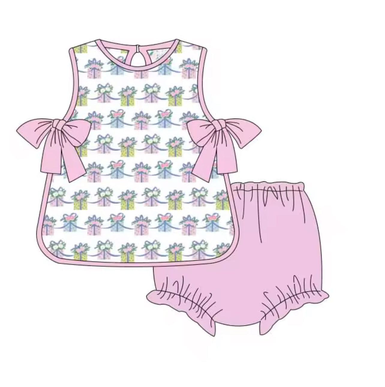 Present Print Side Tie Set