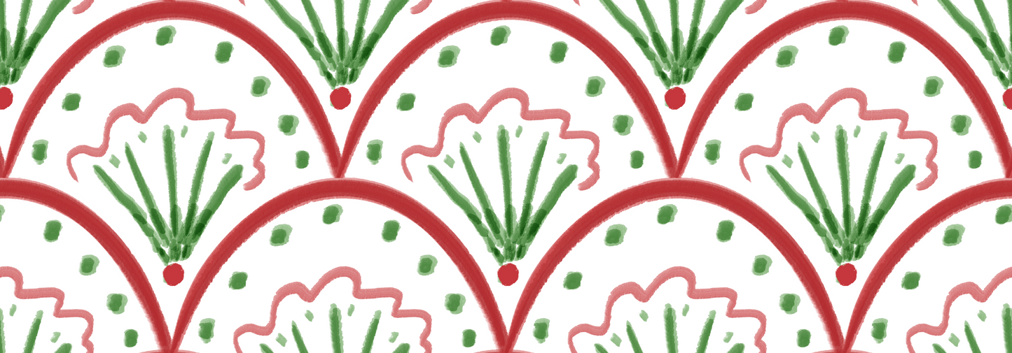 Christmas Scalloped Fan Dress *PREORDER ETA 09/25 *