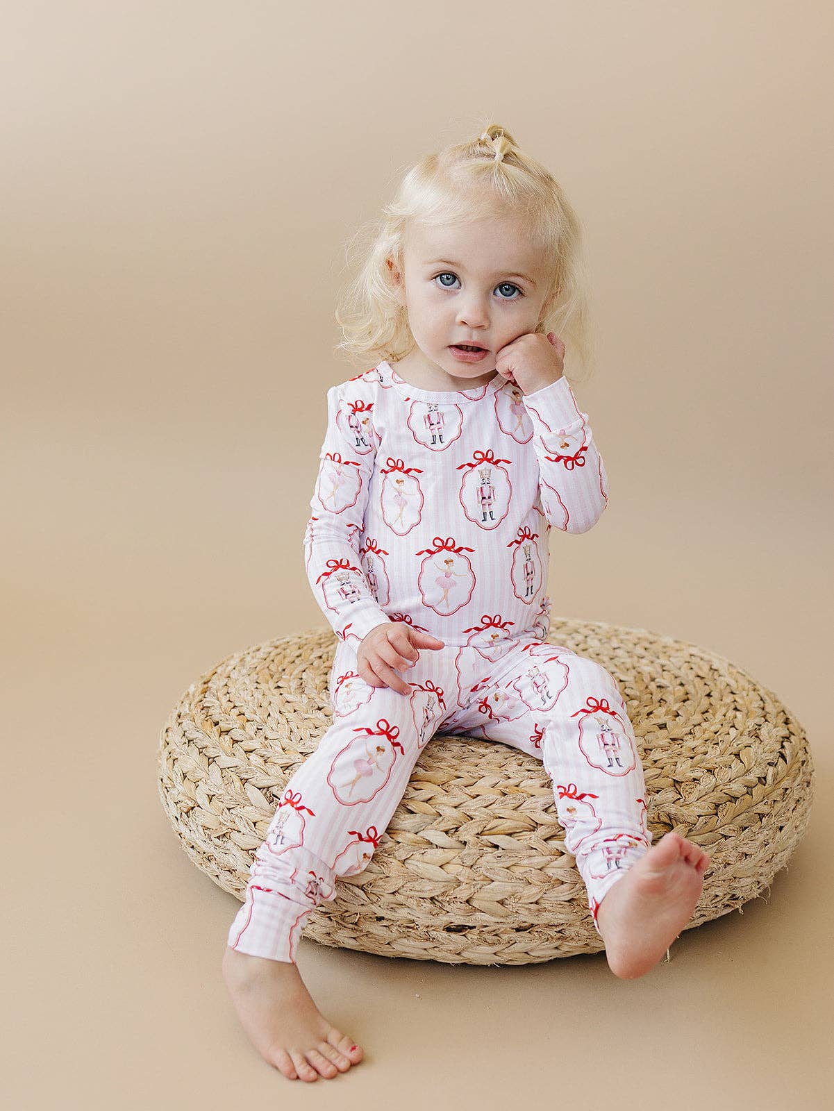 Christmas & Holidays Bamboo Two Piece Set | Pink Nutcracker