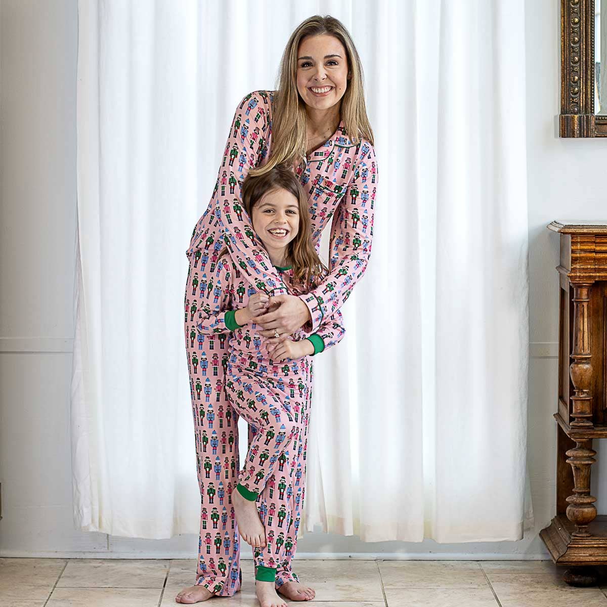 Kid's Nutcracker March Long Sleeve Pajamas Light Pink/Multi -Asst.