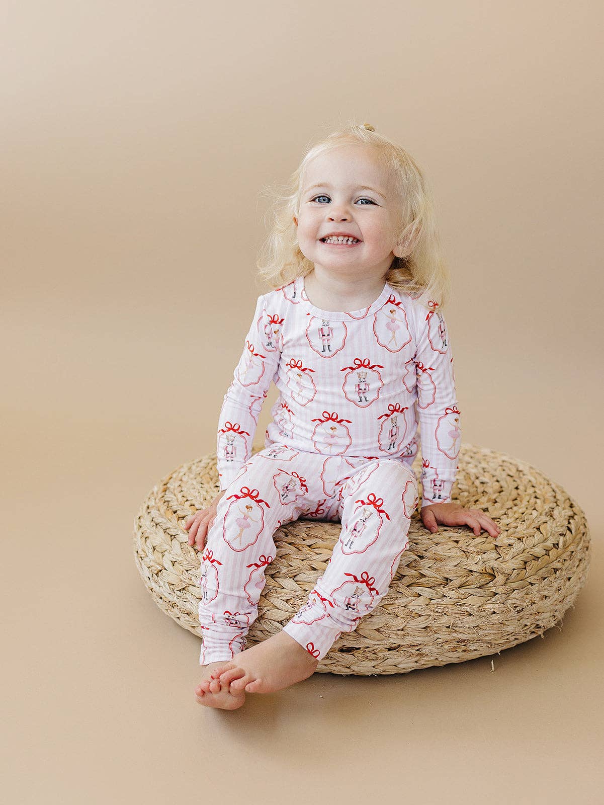 Christmas & Holidays Bamboo Two Piece Set | Pink Nutcracker