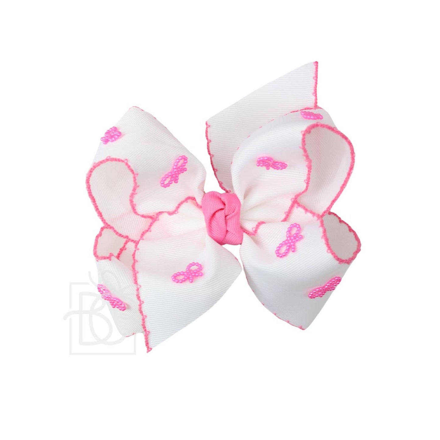 CROCHET EDGE BOW WITH PEARL EMBELLISHED BOWS