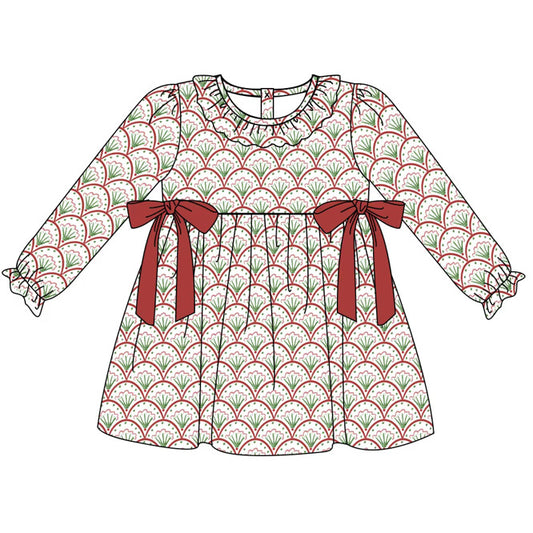 Christmas Scalloped Fan Dress