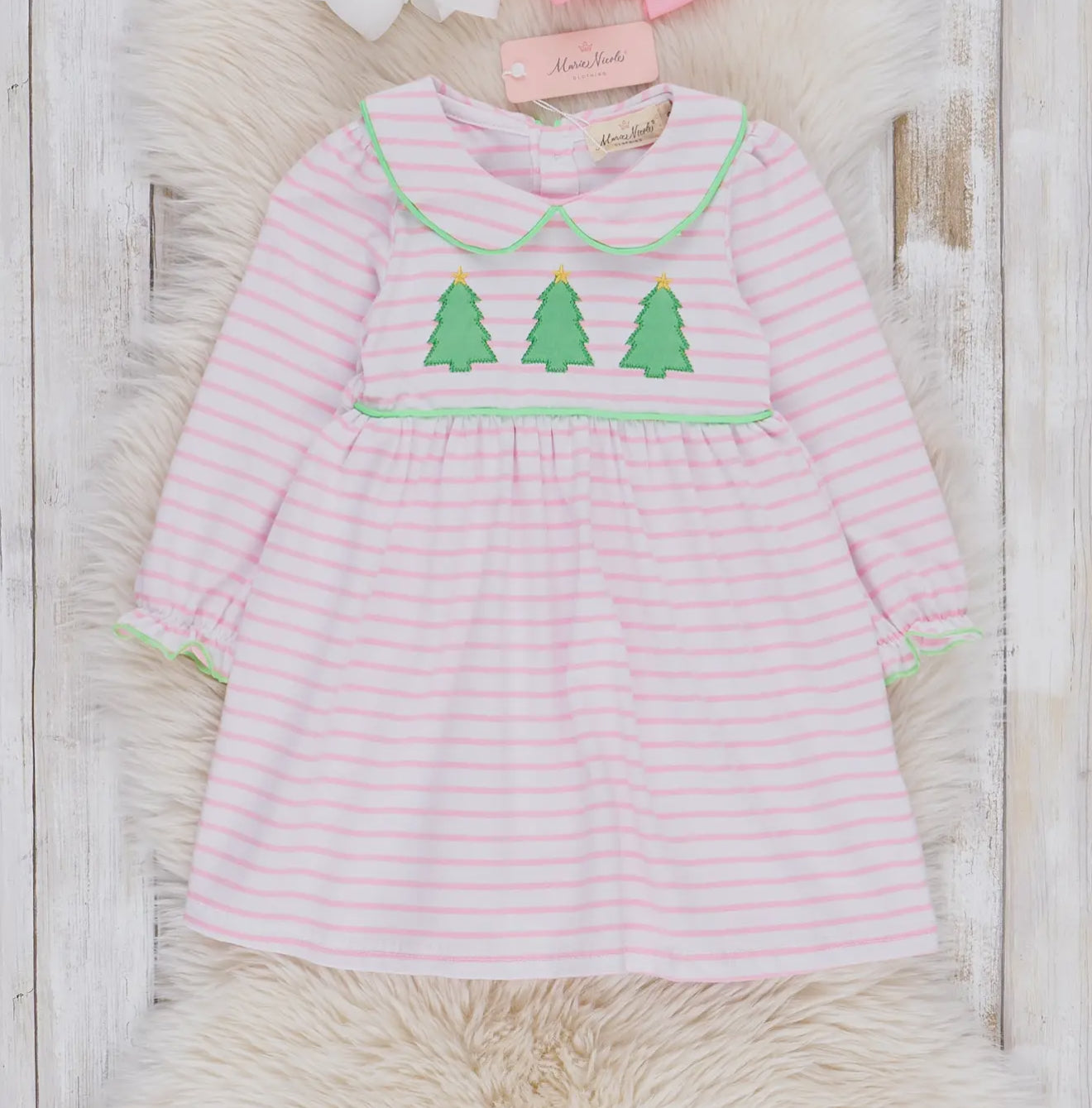 Lime and Pink Christmas Tree Dress