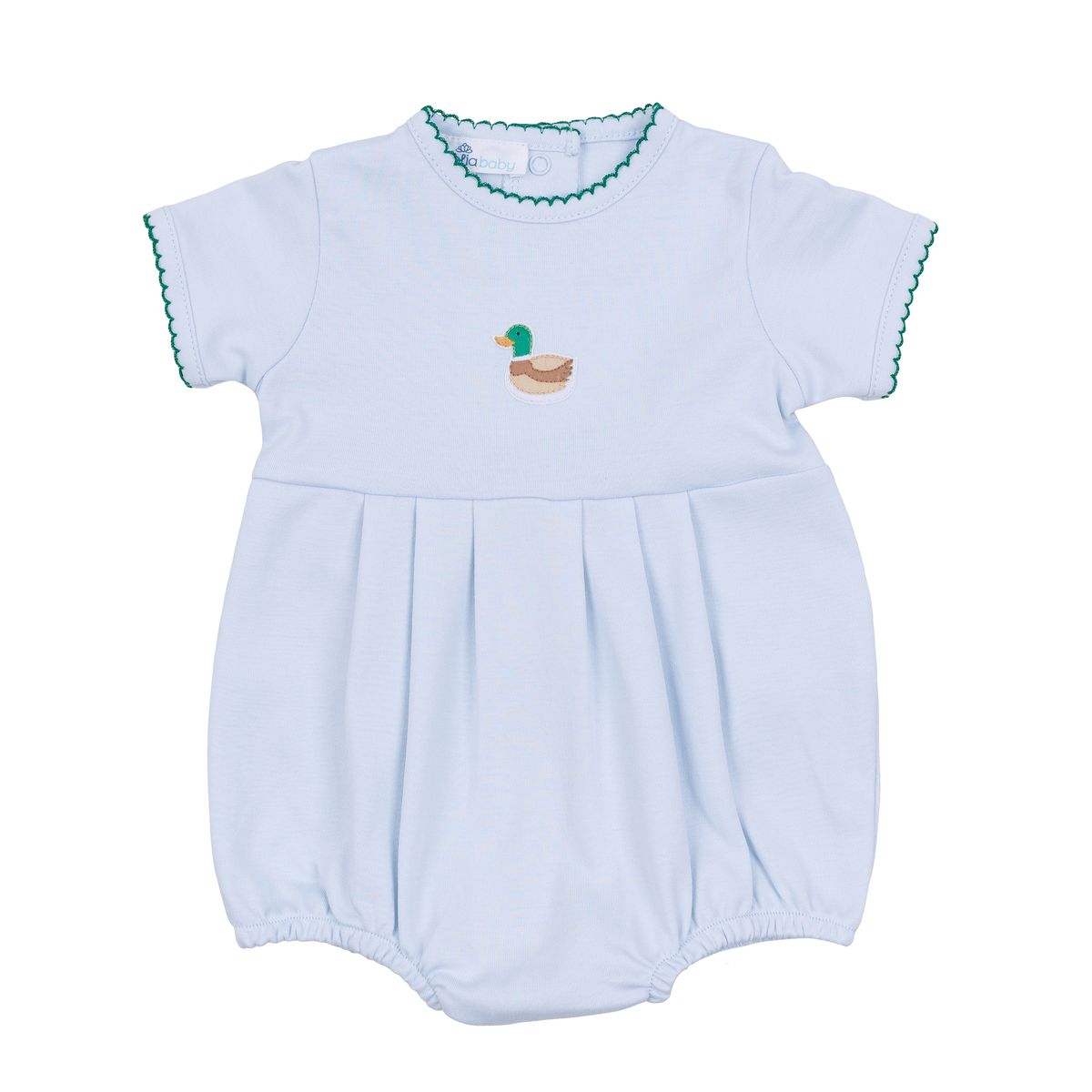 Mini Mallard Embroidered Bubble - Light Blue
