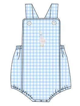 Boys Gingham Goose Bubble
