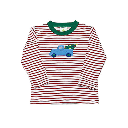 Red Stripe Christmas Truck Luke Play Tee & Pant Set