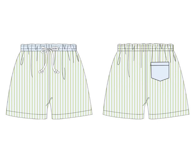 Boys Pinstripe Swim Trunks *ETA May*