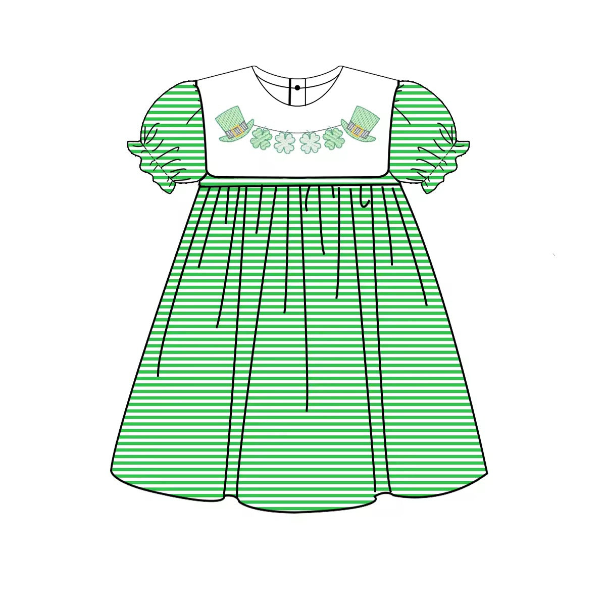 Embroidered Shamrock Dress Oaklee and Co Embroidered Shamrock Dress Oaklee and Co