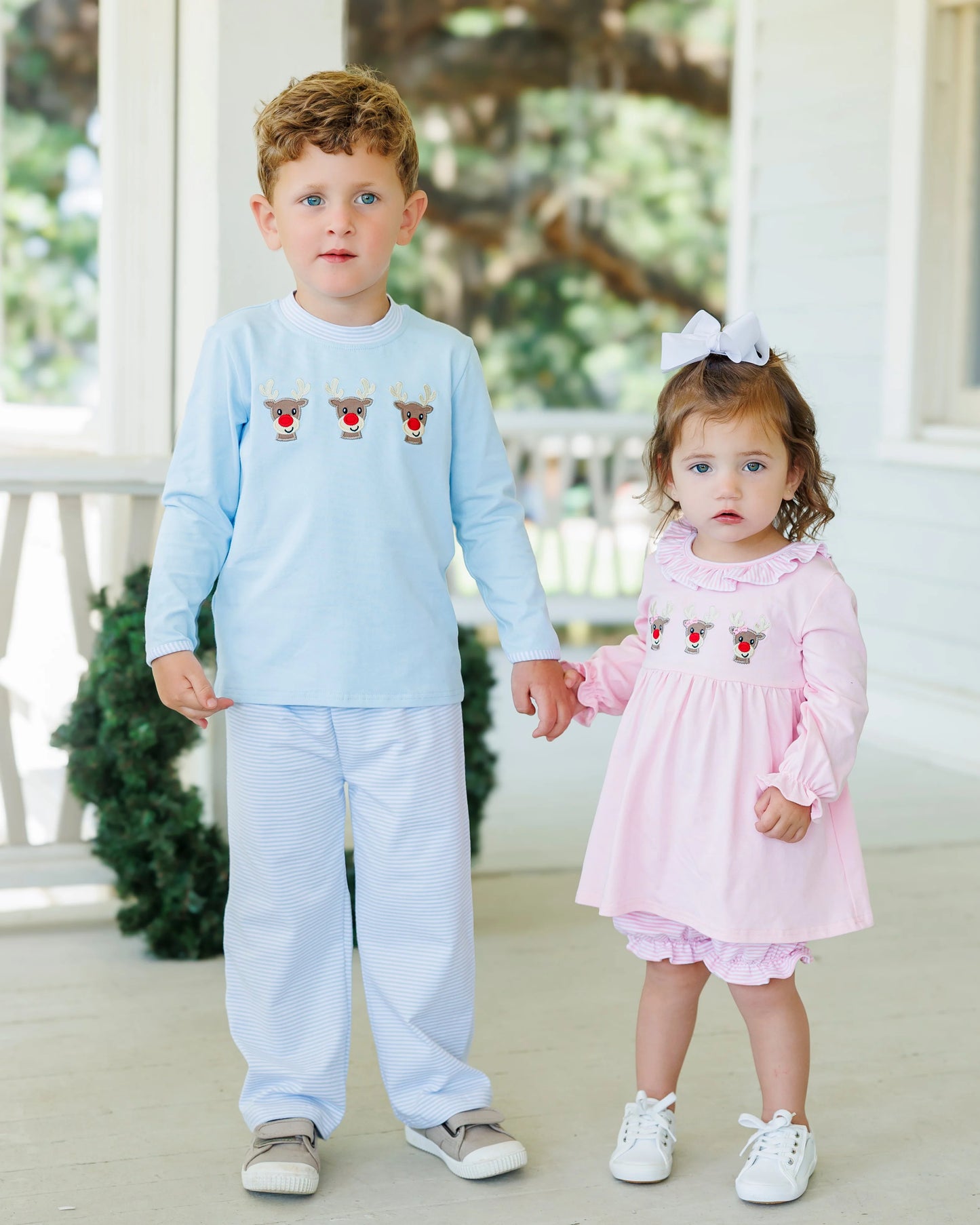 Run Run Rudolph Ruffle Bloomer Set