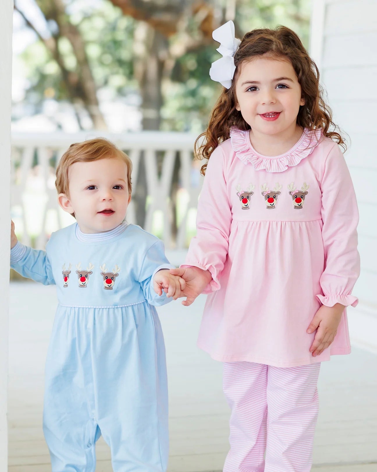 Run Run Rudolph Ruffle Pants Set