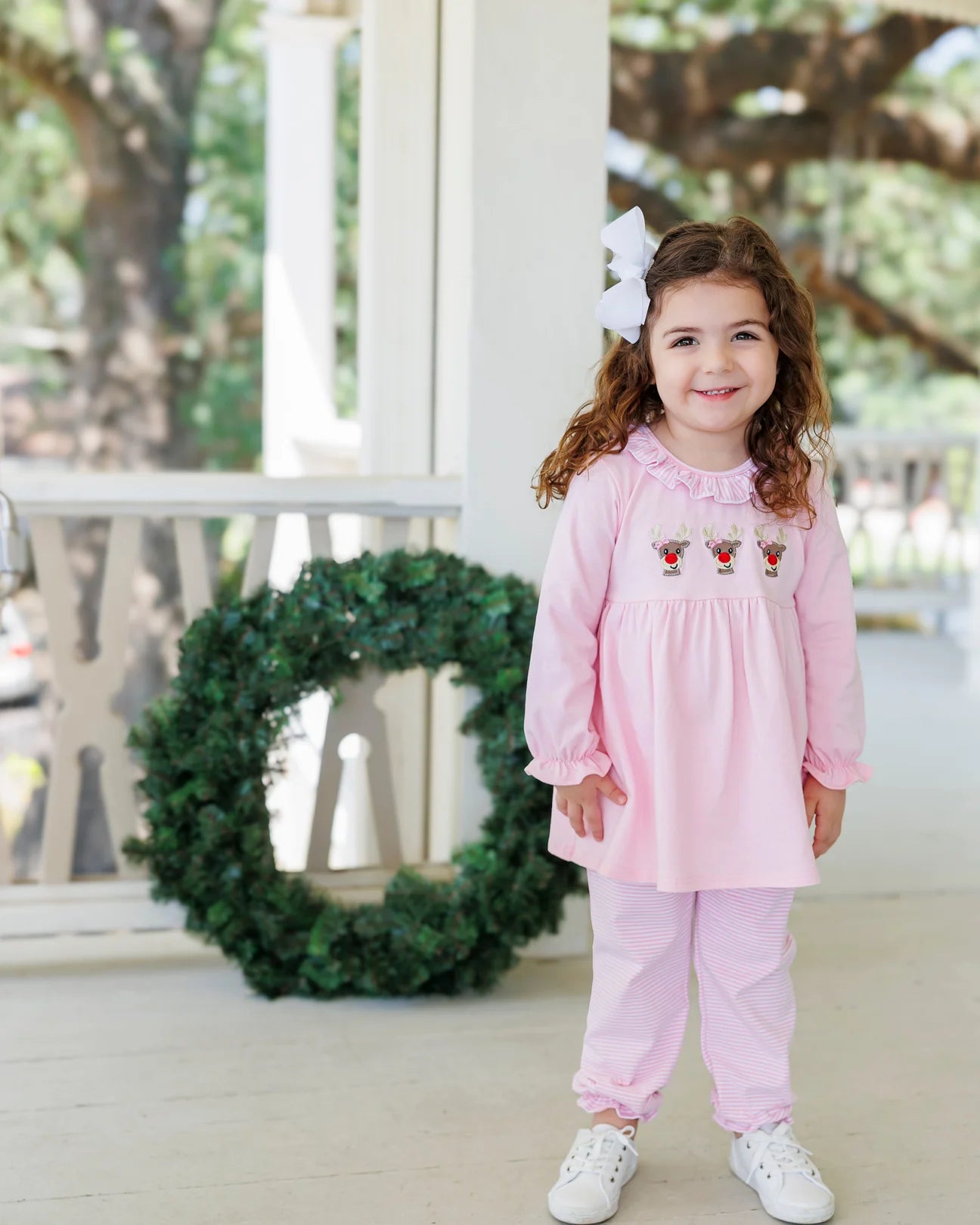Run Run Rudolph Ruffle Pants Set