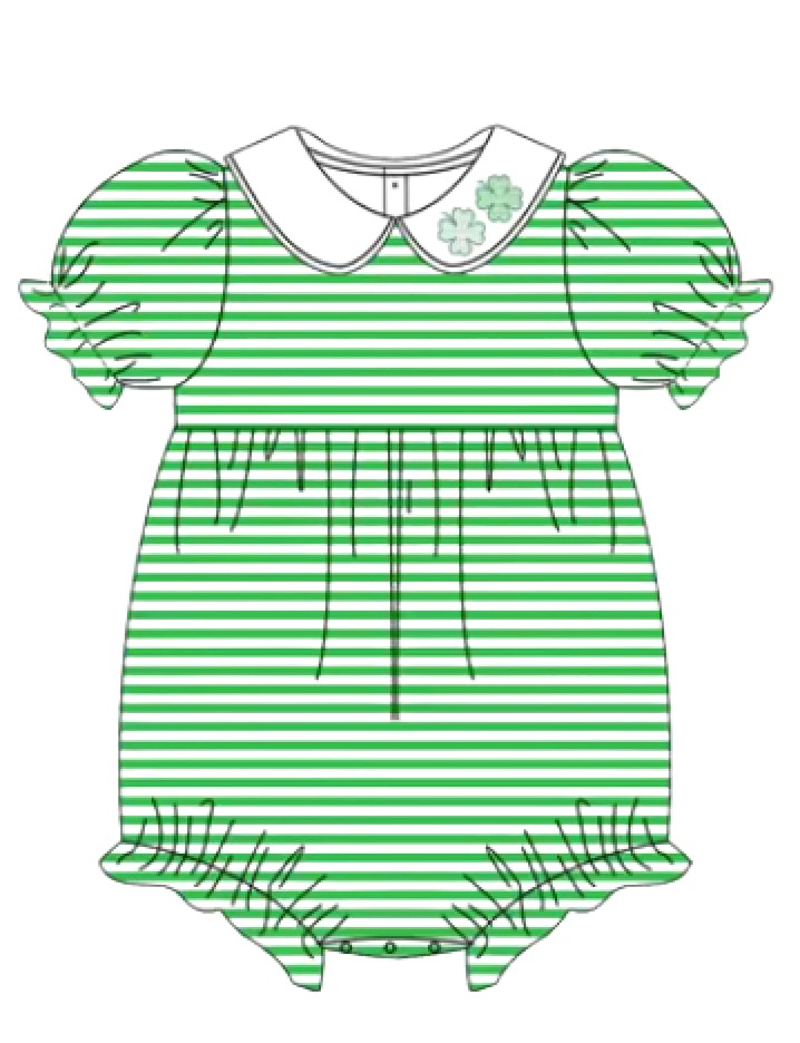 Embroidered Shamrock Bubble