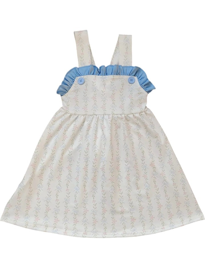 Flowers and Bows Ruffle Dress