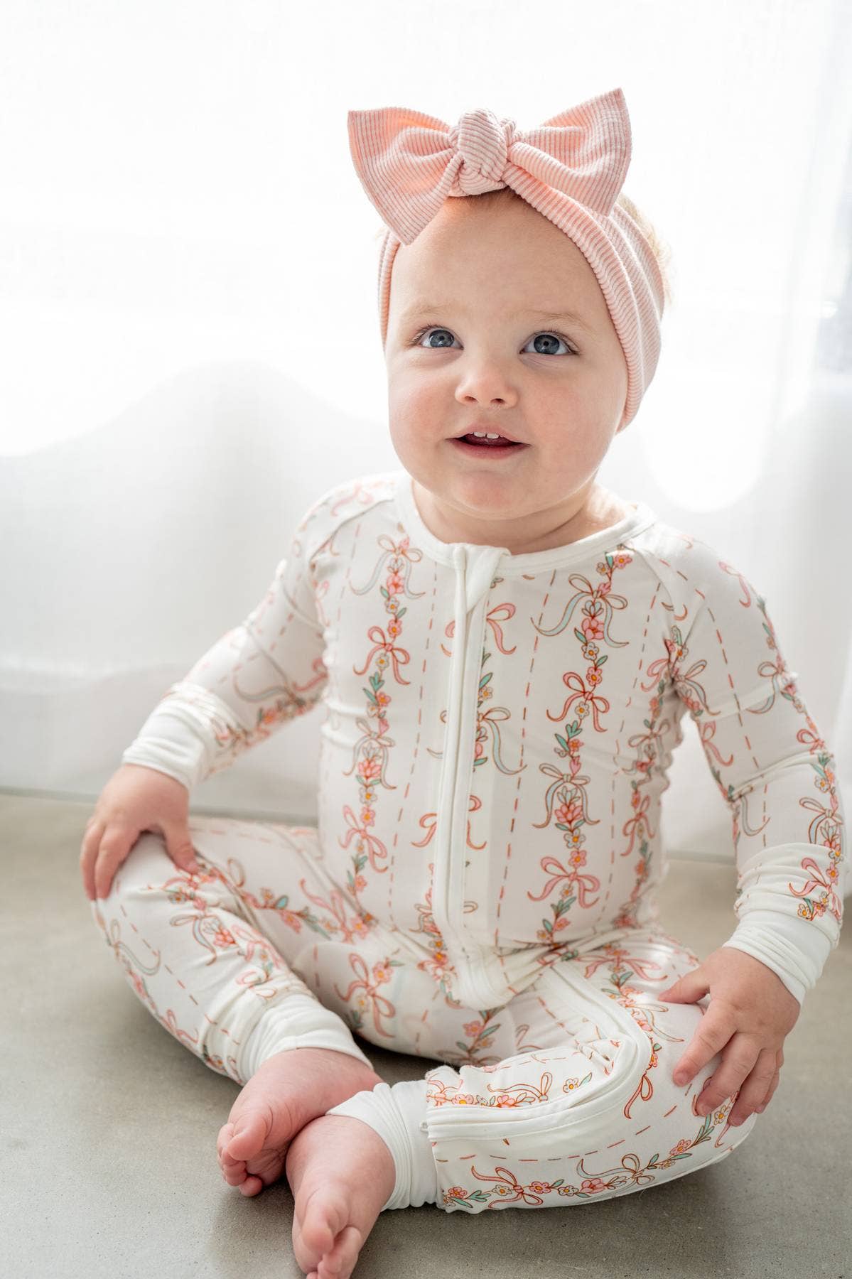Springtime Floral Garland 🌸🎀 | Kids Convertible Zippy PJ