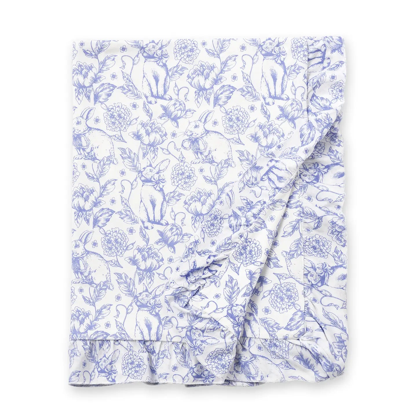 Easter Bunny Toile Bamboo Stroller Blanket