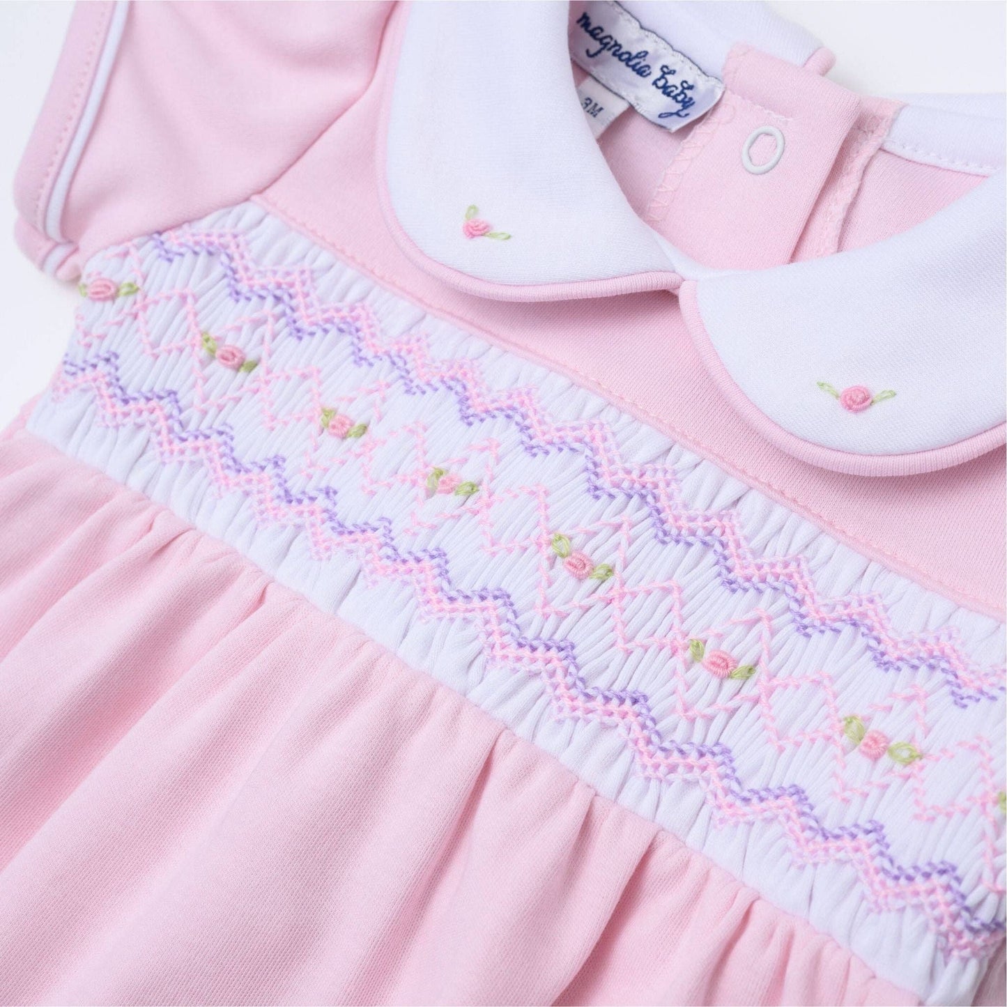 Hazel Smocked Bubble - Pink