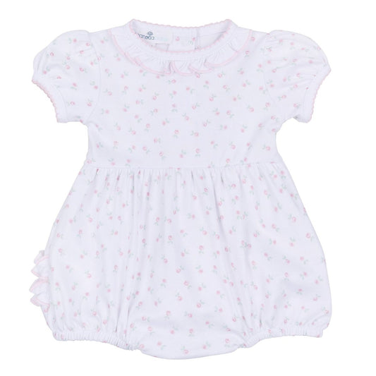 Juliette's Classics Pink Printed Ruffle S/S Bubble