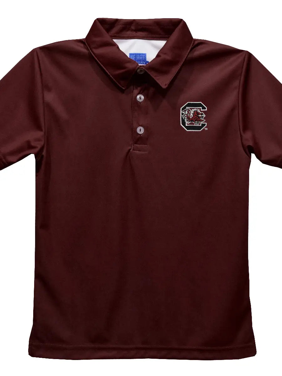 South Carolina Gamecocks Embroidered Maroon Polo Shirt