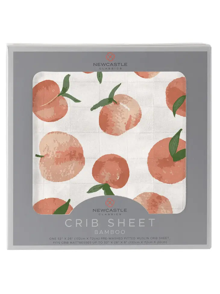 Carnelian Peaches Crib Sheets
