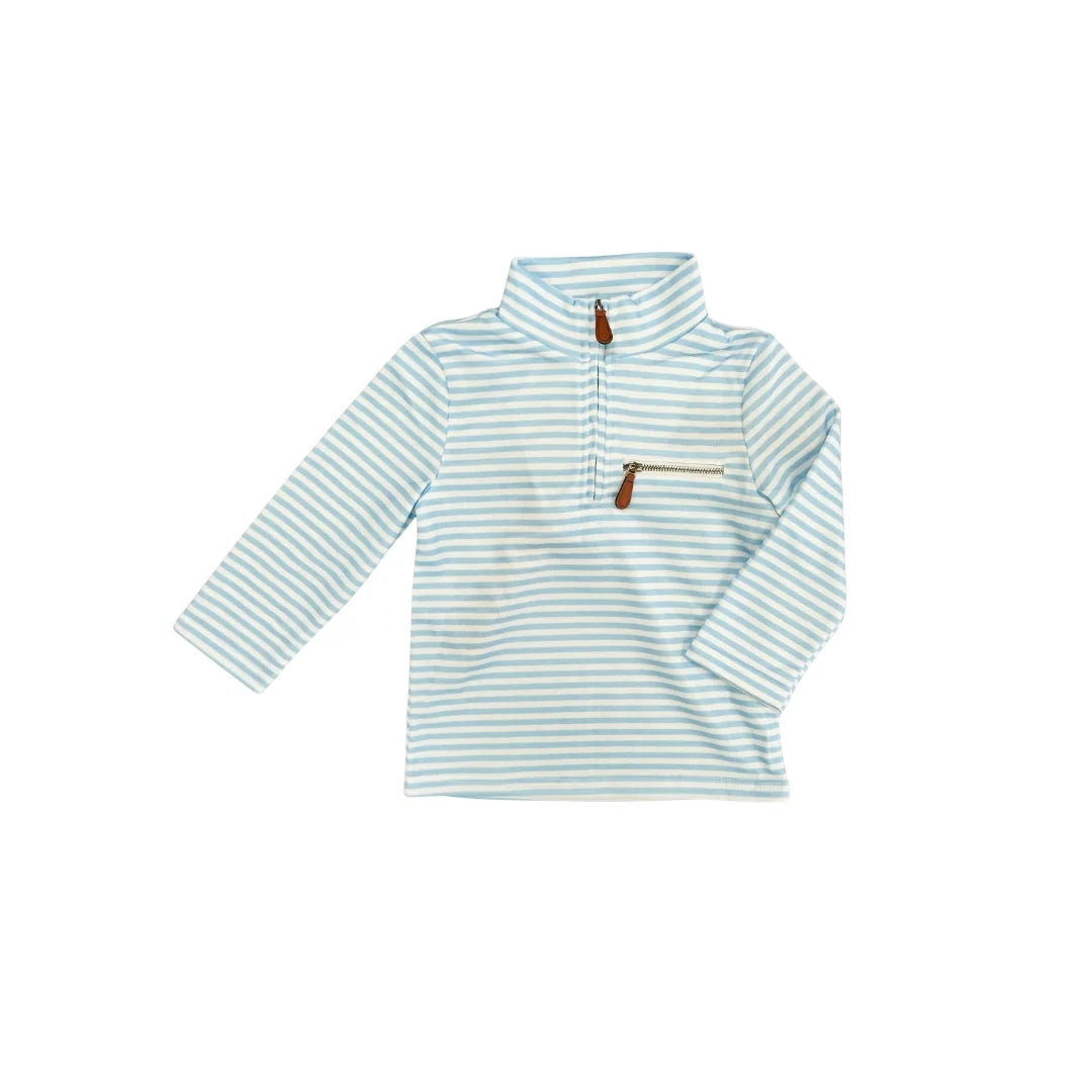 Hazel Blue Light Blue Stripe Pullover