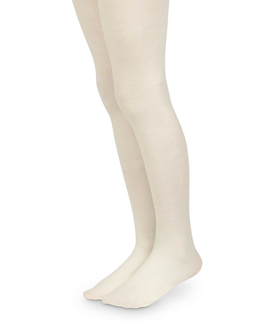 Smooth Toe Organic Cotton Tights- Ivory