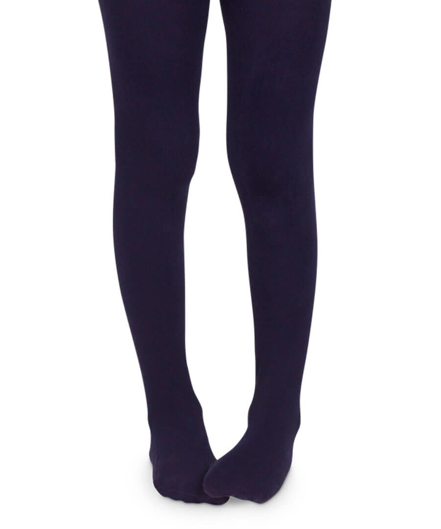 Smooth Toe Organic Cotton Tights- Navy