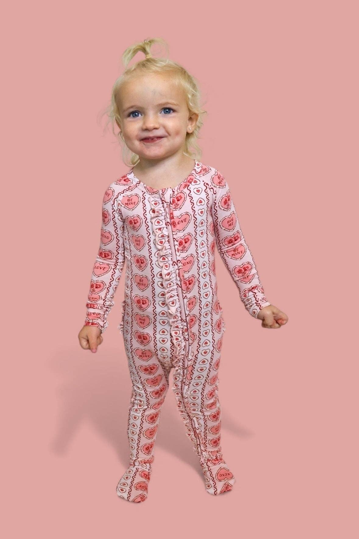 CANDY HEARTS DREAM RUFFLE ROMPER