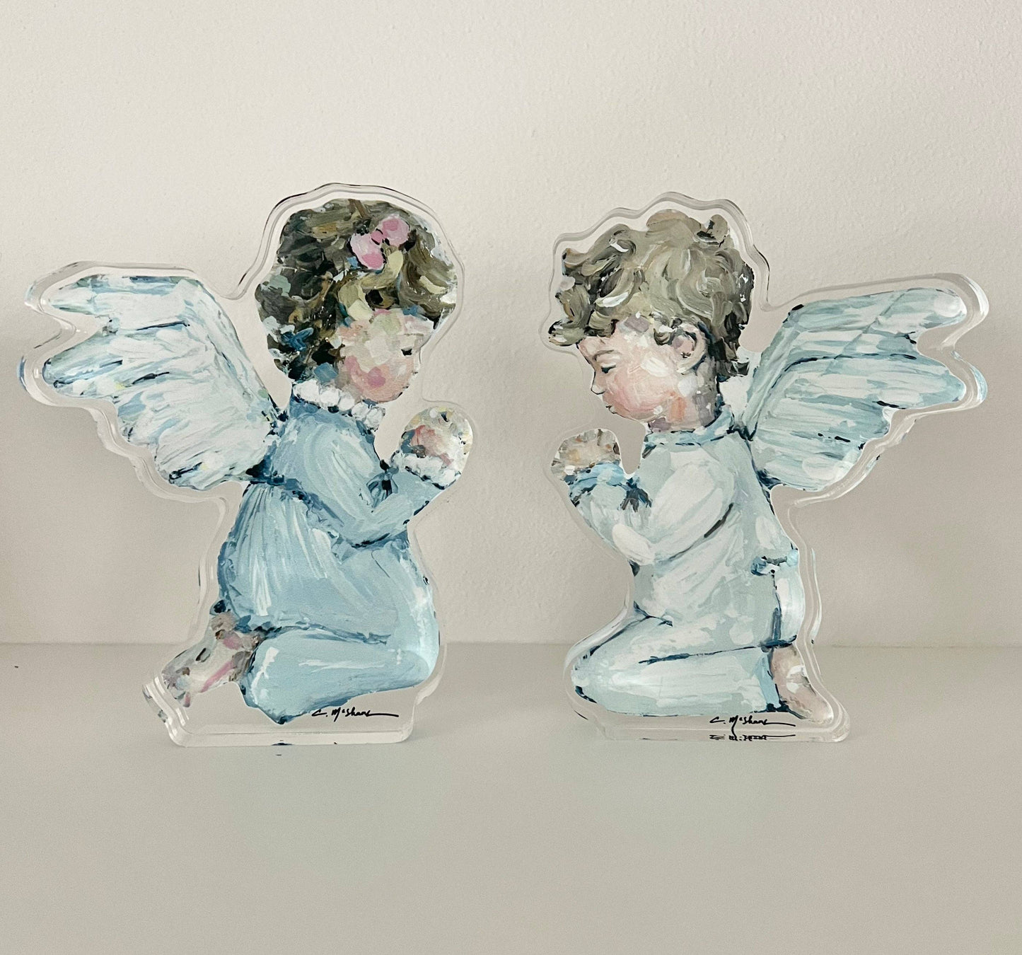 "Tiny Wings IV" acrylic shelfie