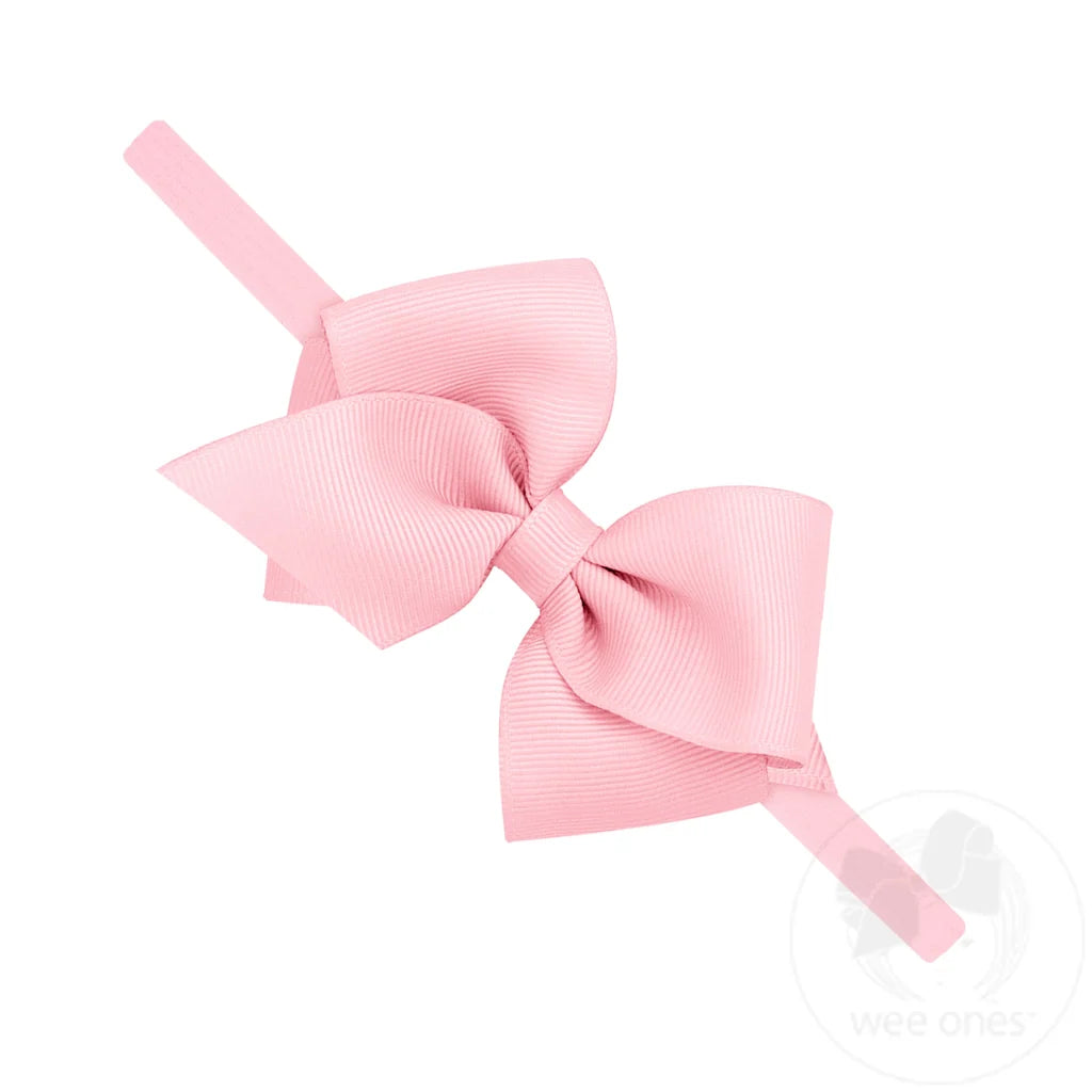 Extra Small Grosgrain Bow on Matching Skinny Nylon Band