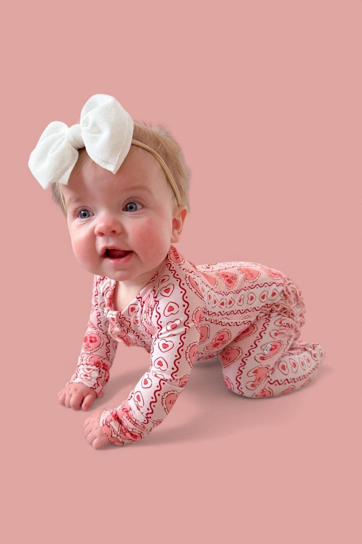 CANDY HEARTS DREAM RUFFLE ROMPER