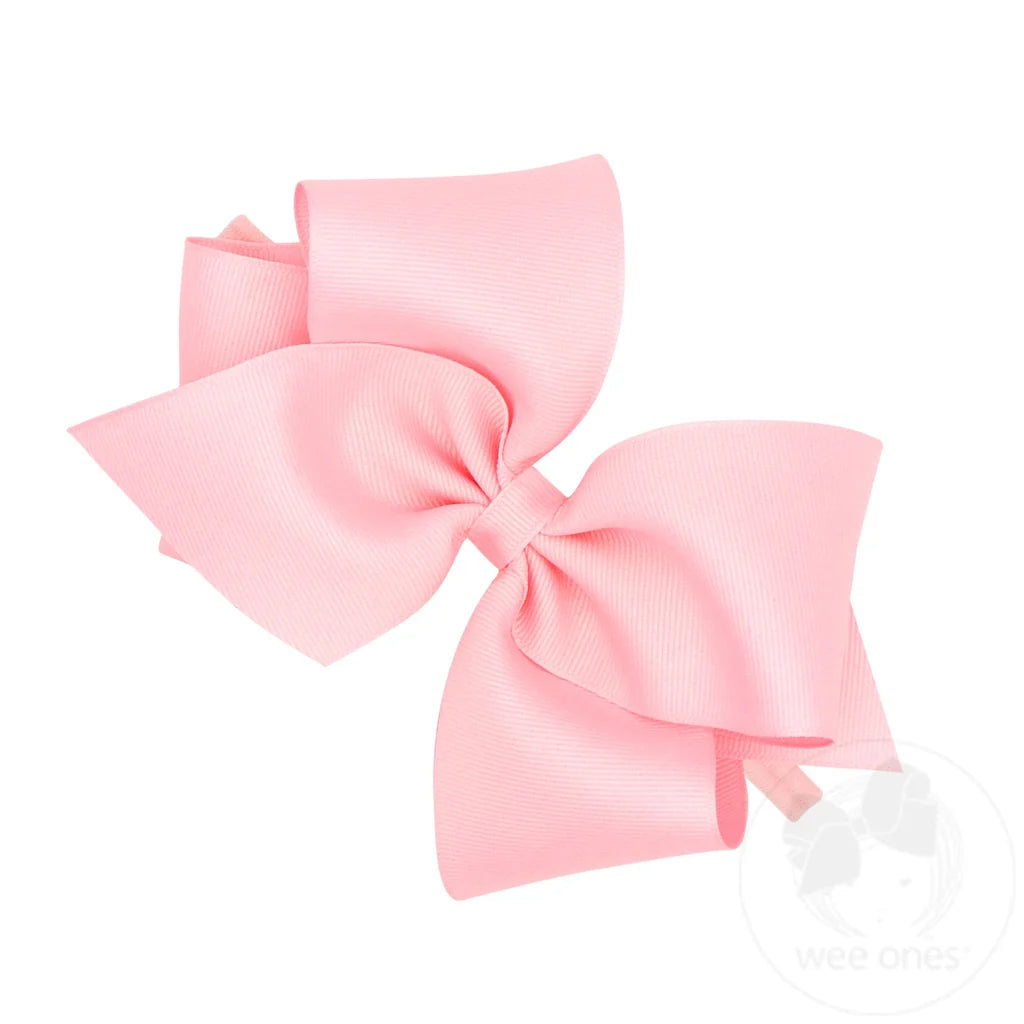 Mini King Grosgrain Hair Bow on Baby Band