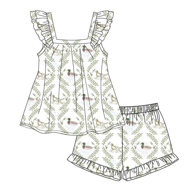 Women's Dapper Trails Frilly Tank Top Pajama Set *ETA May*