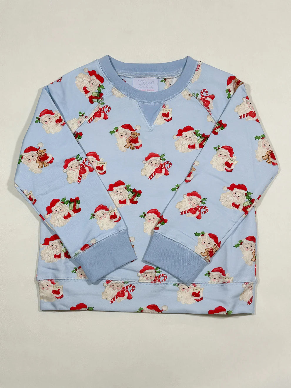 Campbell Crewneck- Gifts of Joy (Brookhaven Blue)