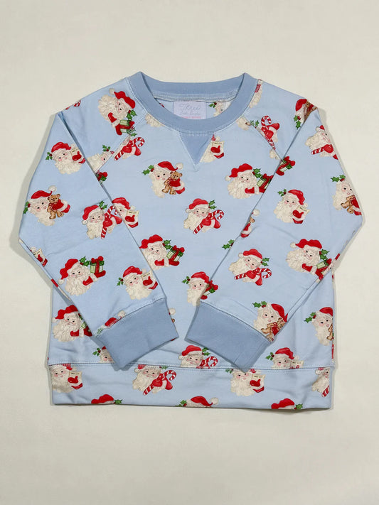 Campbell Crewneck- Gifts of Joy (Brookhaven Blue)