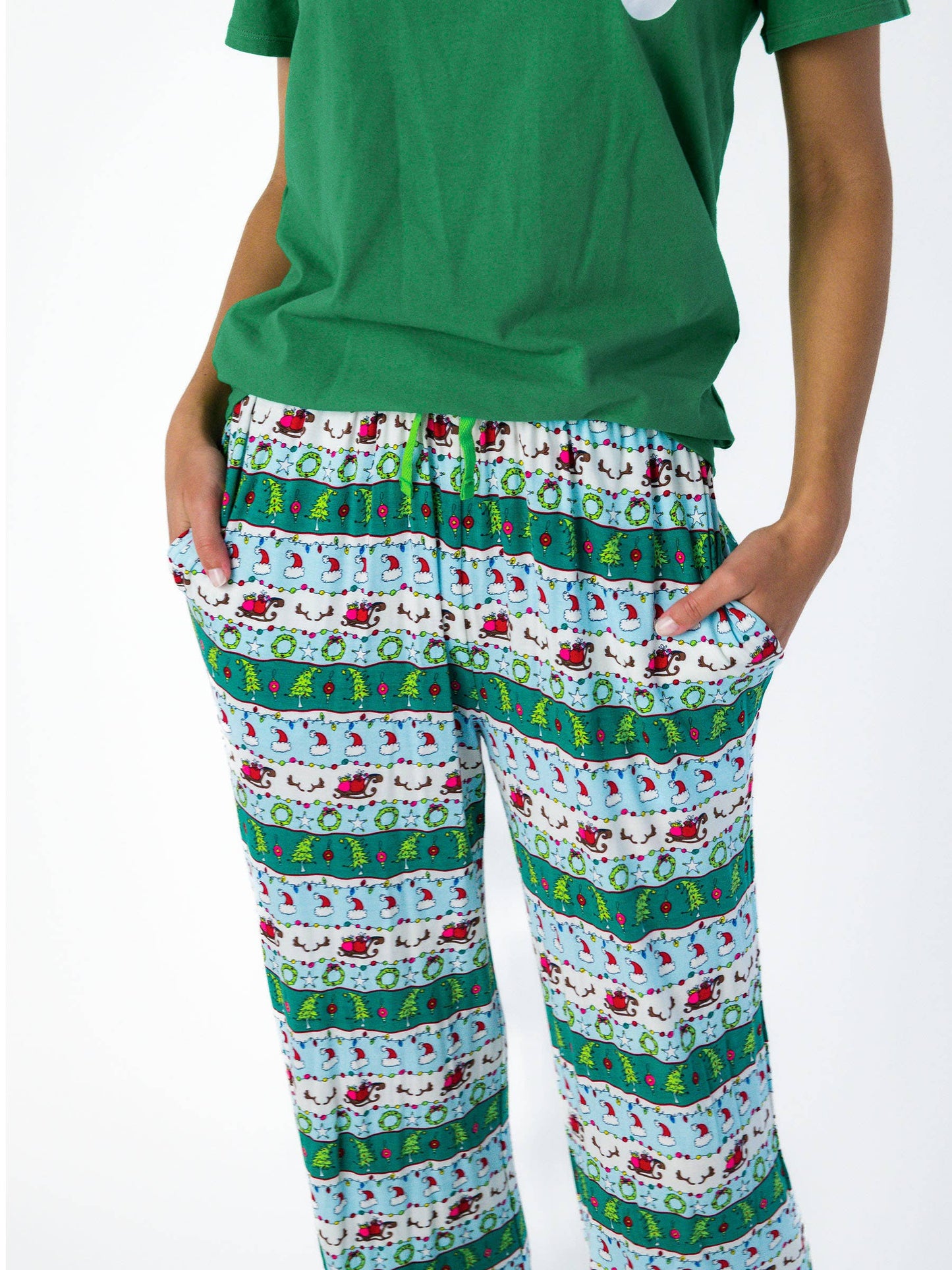 SoftSnooze™ Adult Bamboo Viscose Festive Fair Isle Pajama Pants